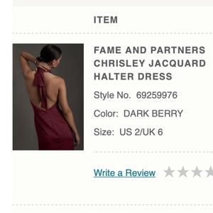 Fame and Partners Chrisley Jacquard Halter Dress